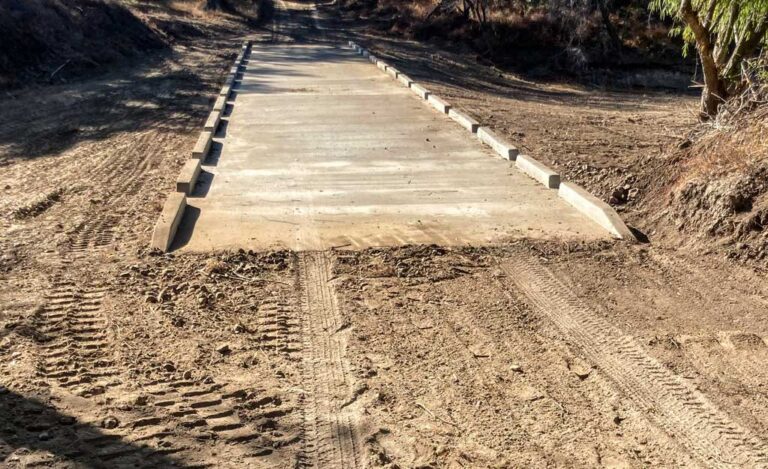 completed low water crossing in TX